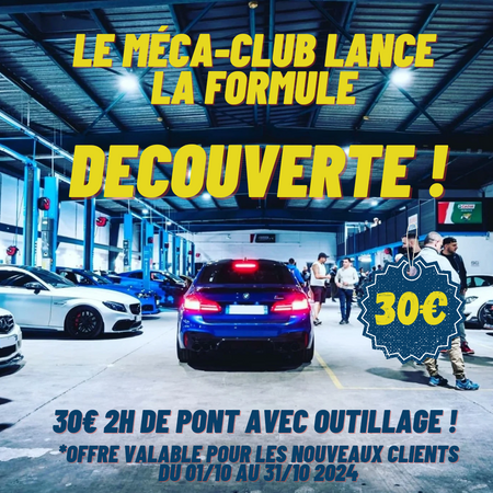 PROMOTION D'OCTOBRE 2H DE SELF-GARAGE POUR 30€